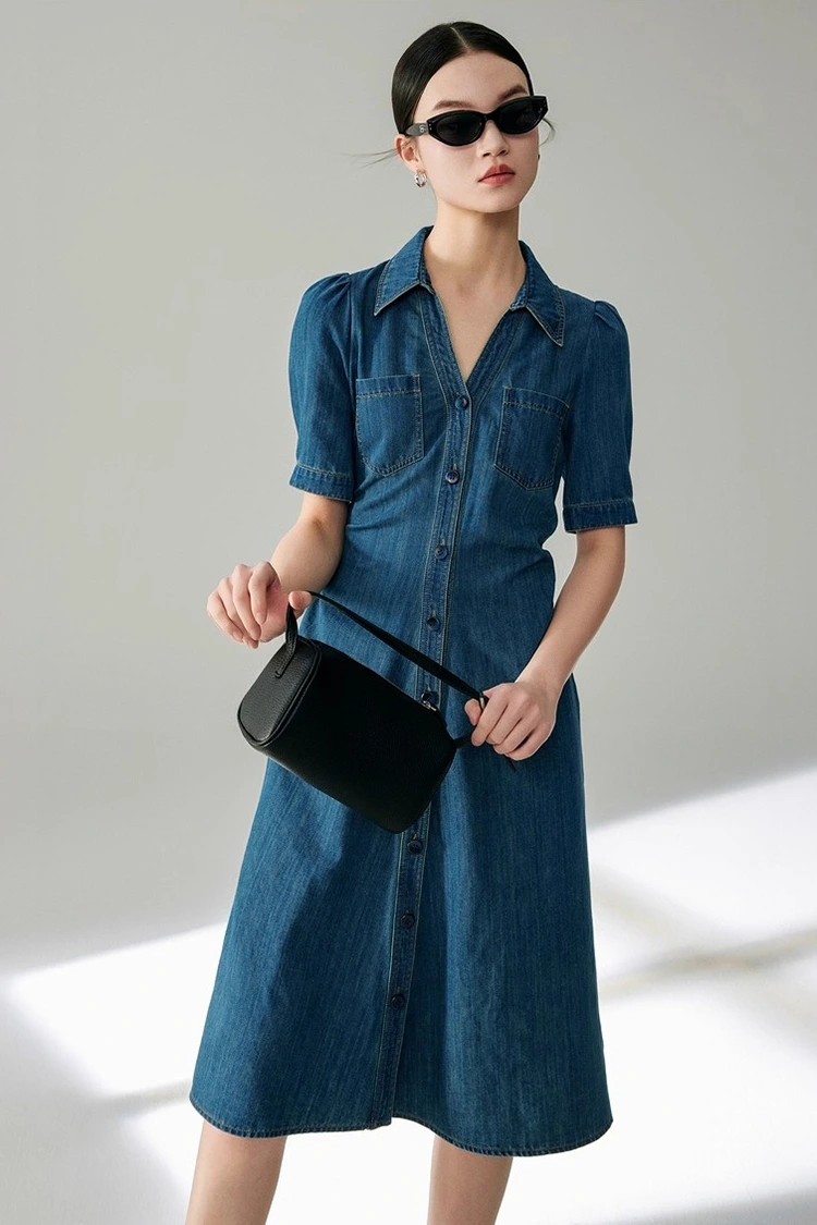 レディースジーンズコットン上品ドレス