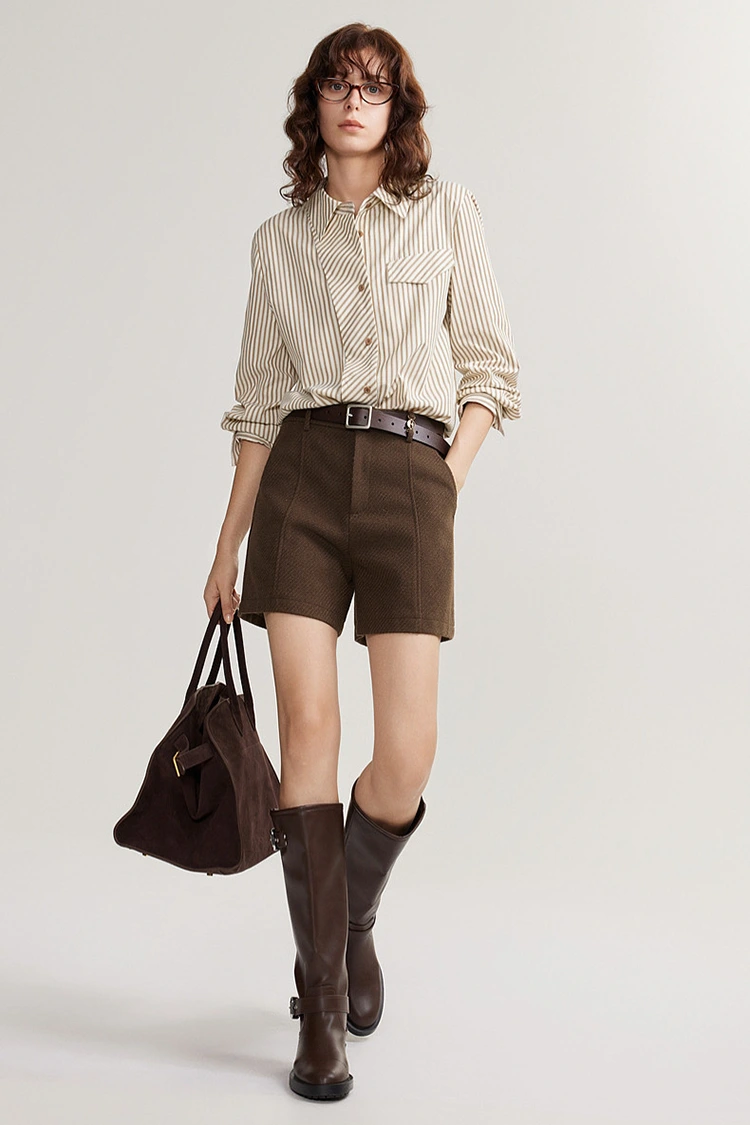 レディース ルーズ ストライプ カジュアル ブラウス